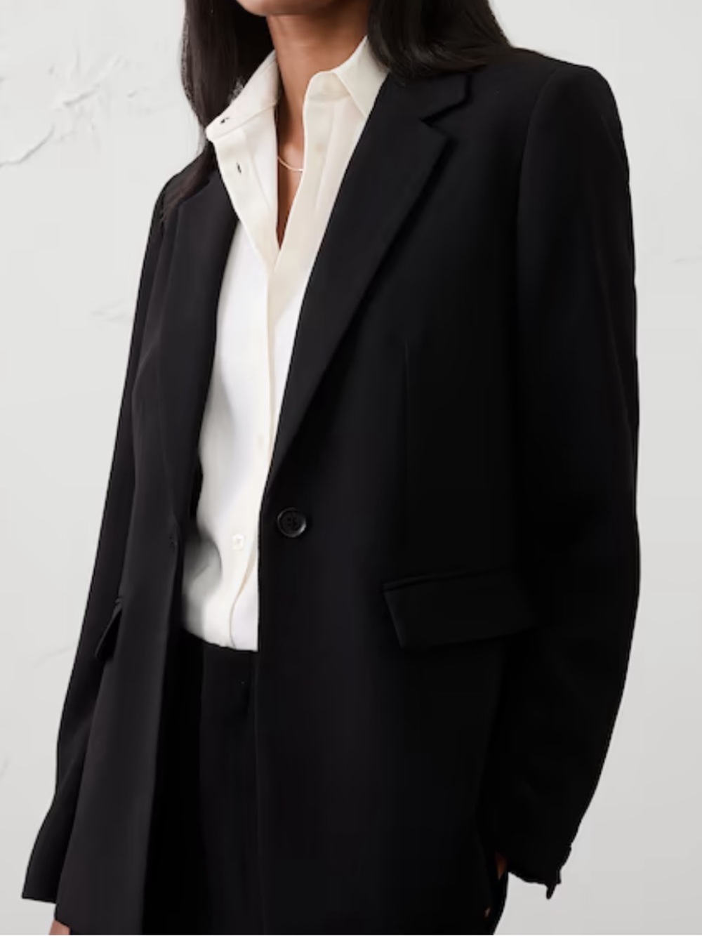 Banana Republic Factory DOUBLE WEAVE LONG AND LEAN BLAZER